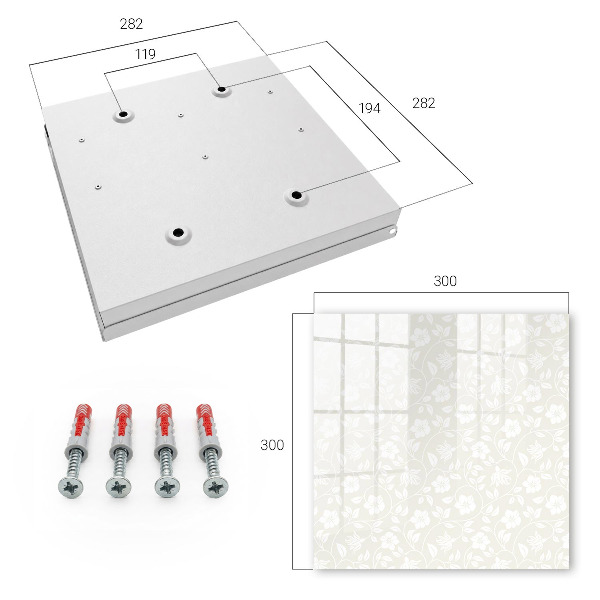 Key box Floral pattern