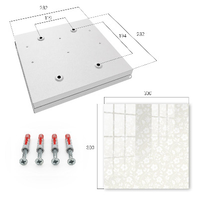 Key box Floral pattern