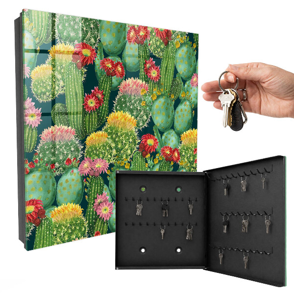 Key storage box Colorful garden