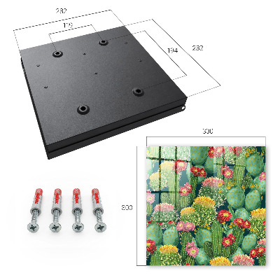 Key storage box Colorful garden