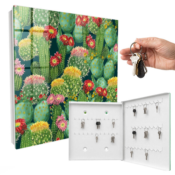 Key storage box Colorful garden