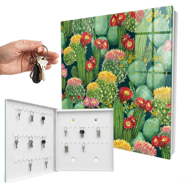 Key storage box Colorful garden