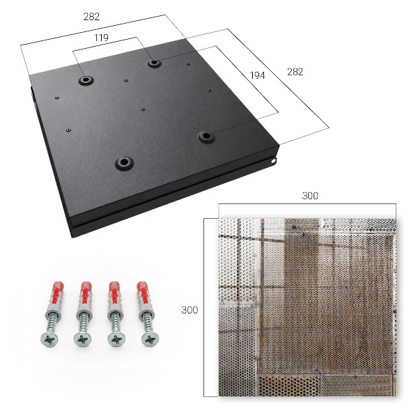 Key cabinet for wall Industrial pattern