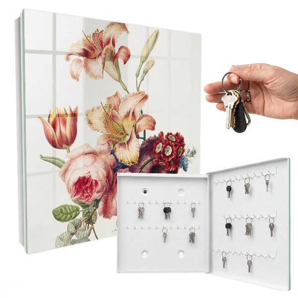 Key box Colorful flowers
