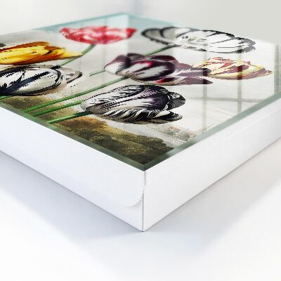 Key storage box Retro tulips