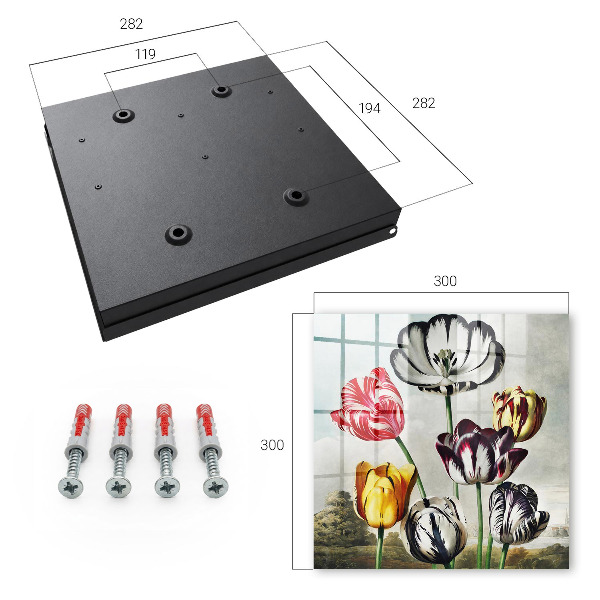 Key storage box Retro tulips