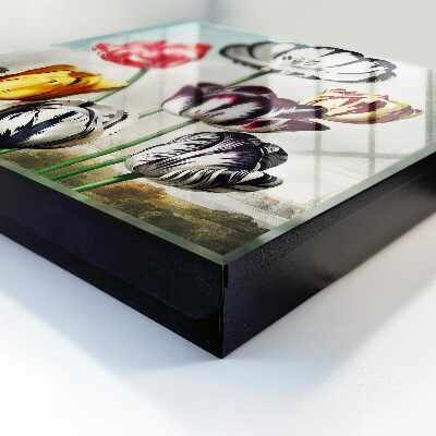Key storage box Retro tulips