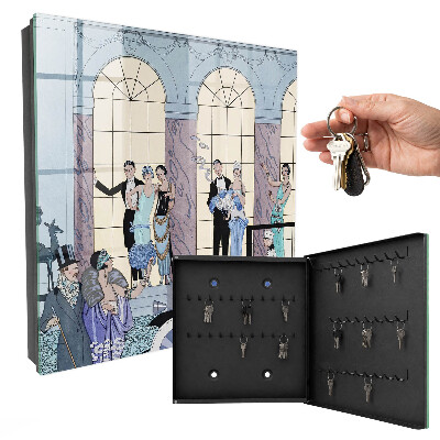 Key cabinet for wall Blue side