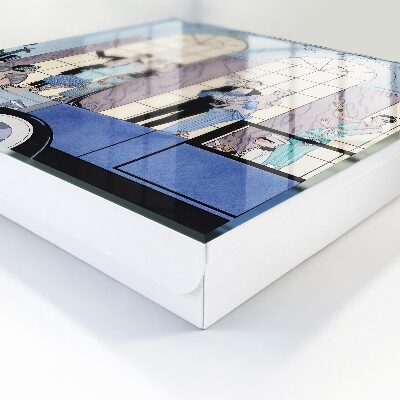Key cabinet for wall Blue side