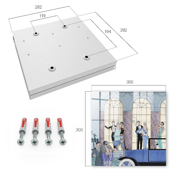 Key cabinet for wall Blue side