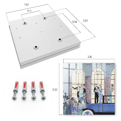 Key cabinet for wall Blue side