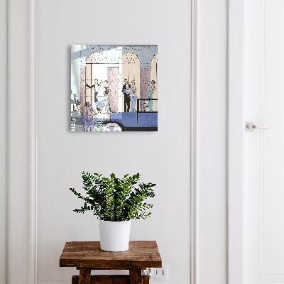 Key cabinet for wall Blue side
