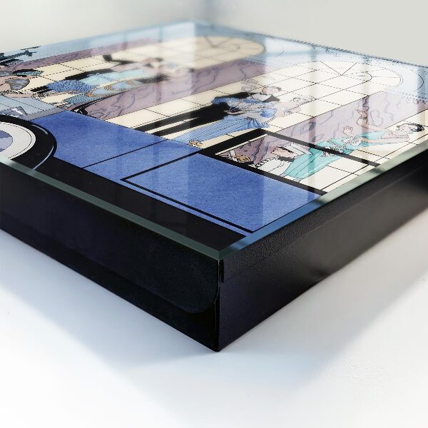 Key cabinet for wall Blue side