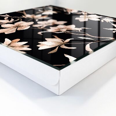 Key storage box Cream flowers