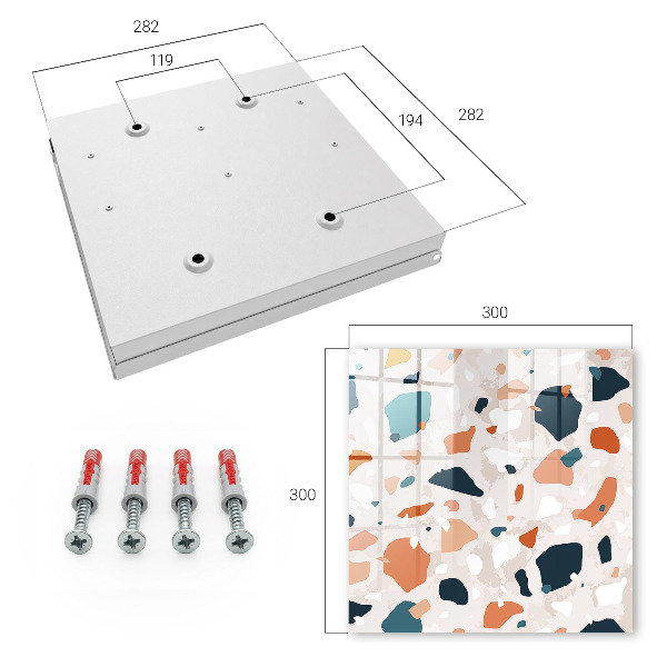 Key cabinet for wall Chaos of colors