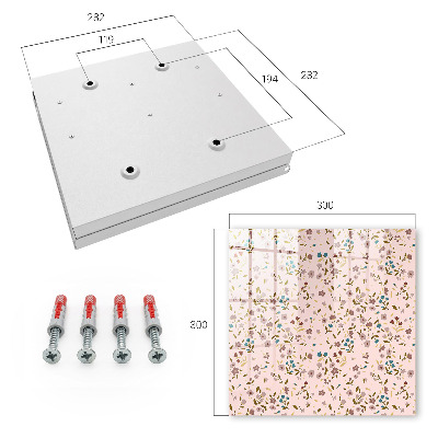 Key box Floral pattern
