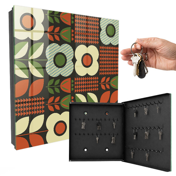 Key storage box Happy flowers