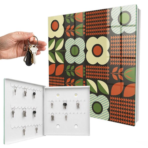 Key storage box Happy flowers