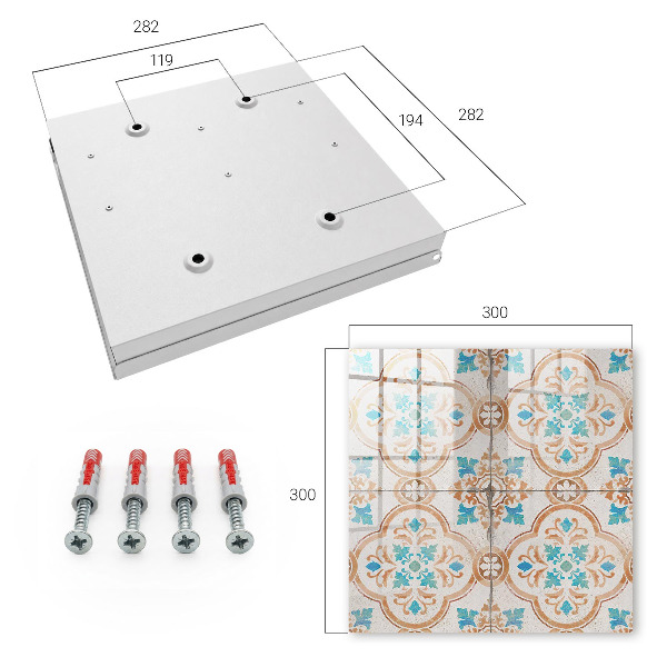 Key cabinet for wall Tile pattern