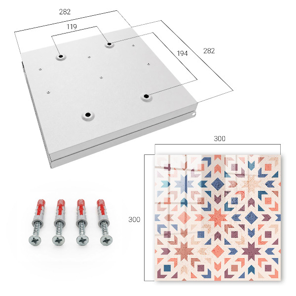 Key box Geometric pattern