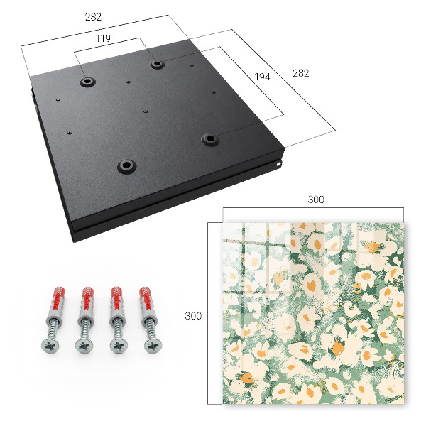 Key box Floral pattern