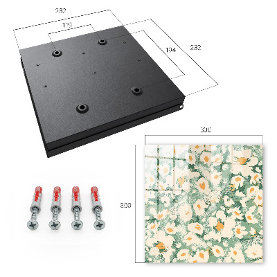 Key box Floral pattern
