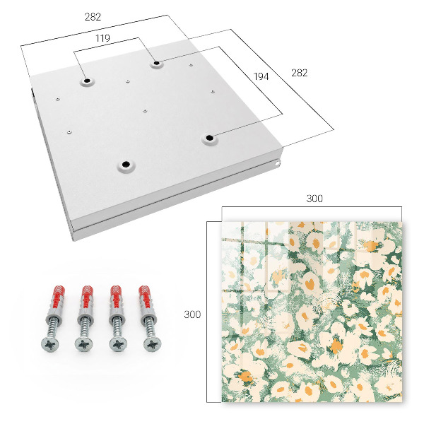 Key box Floral pattern