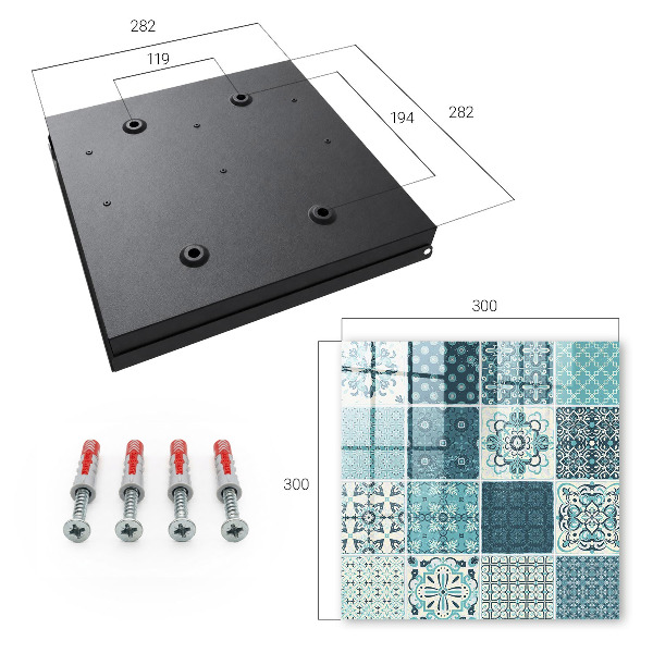 Key cabinet for wall Retro mosaic