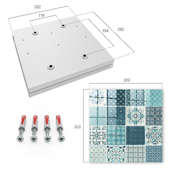 Key cabinet for wall Retro mosaic