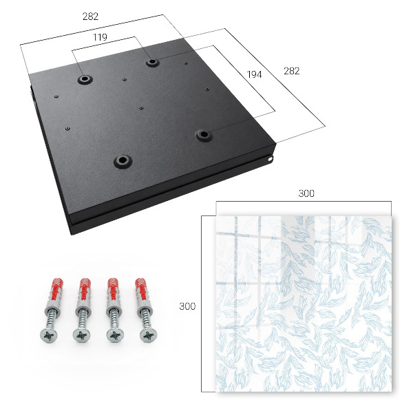 Key storage box Floral pattern