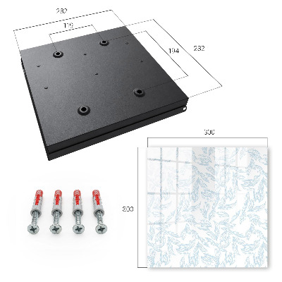 Key storage box Floral pattern