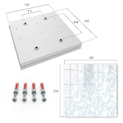 Key storage box Floral pattern