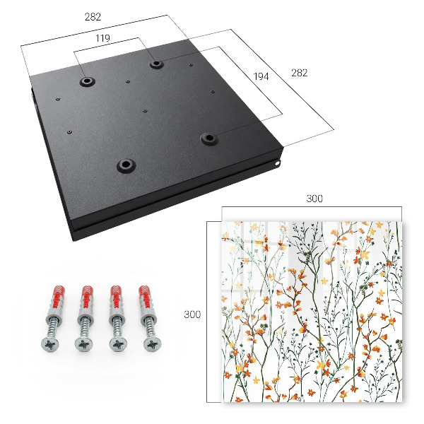 Key box Floral pattern