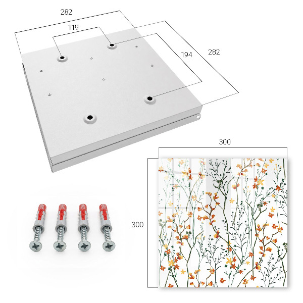 Key box Floral pattern