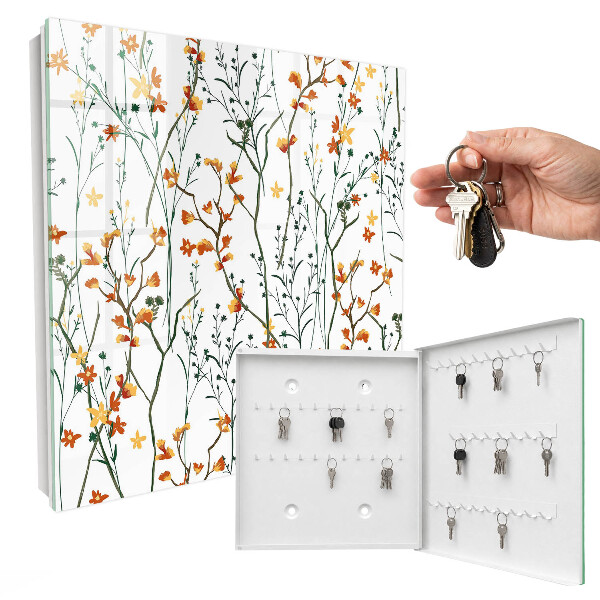 Key box Floral pattern