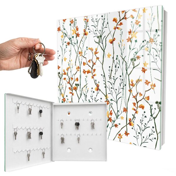 Key box Floral pattern
