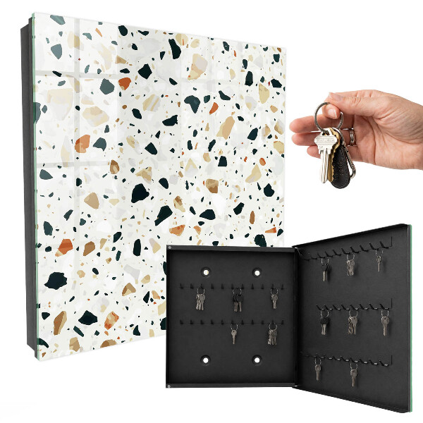 Key storage box Terrazzo pattern