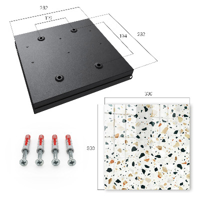 Key storage box Terrazzo pattern