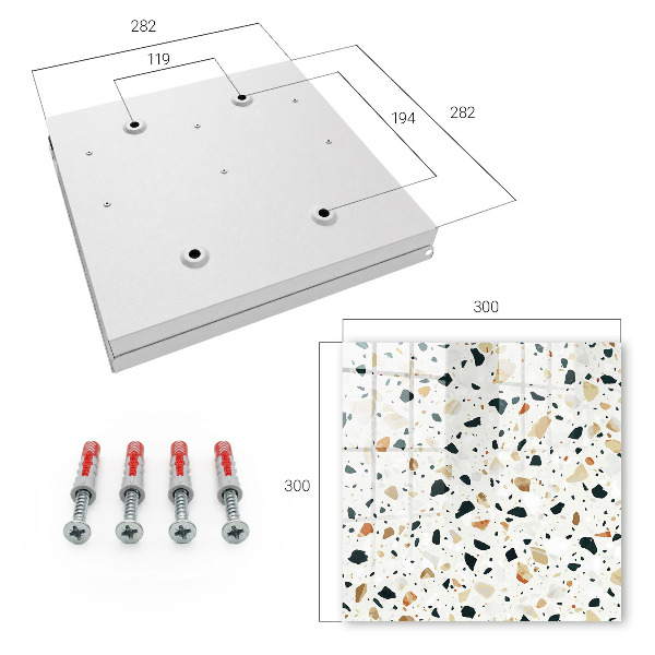 Key storage box Terrazzo pattern