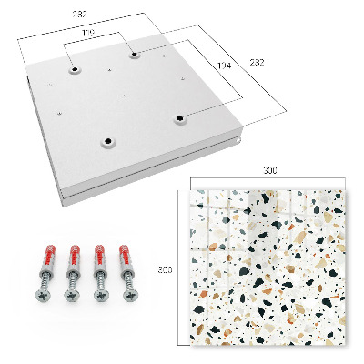 Key storage box Terrazzo pattern