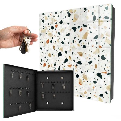 Key storage box Terrazzo pattern