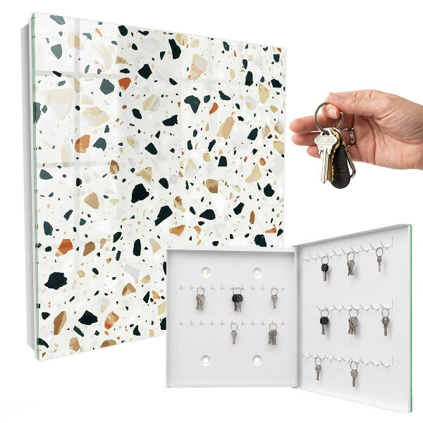 Key storage box Terrazzo pattern