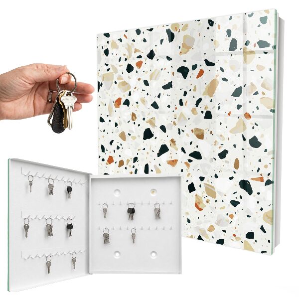 Key storage box Terrazzo pattern