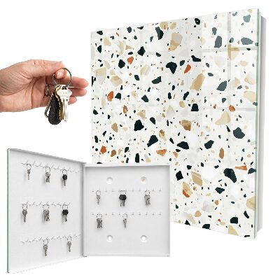 Key storage box Terrazzo pattern