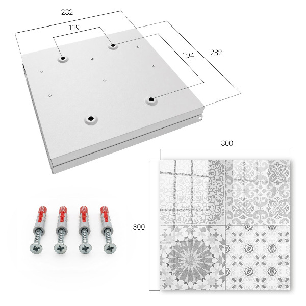 Key cabinet for wall Geometric patterns
