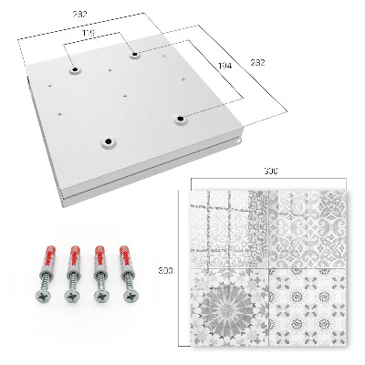 Key cabinet for wall Geometric patterns