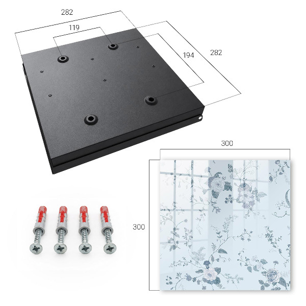 Key cabinet for wall Botanical flowers