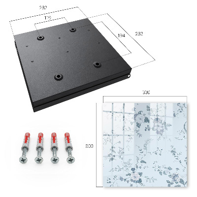 Key cabinet for wall Botanical flowers