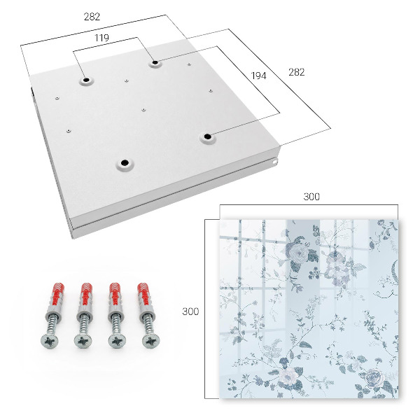 Key cabinet for wall Botanical flowers