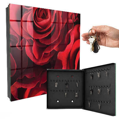 Key storage box Red roses